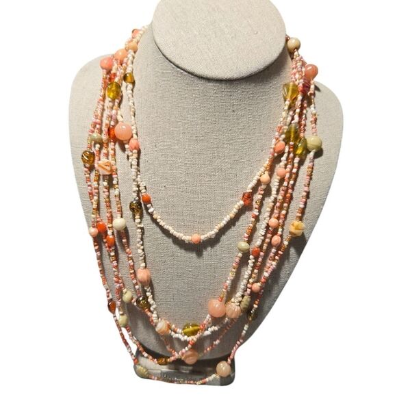 Set of 3 vintage beaded necklaces - Picture 1 of 8